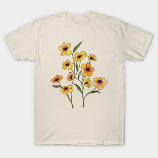 Yellow Flowers Watercolour T-Shirt